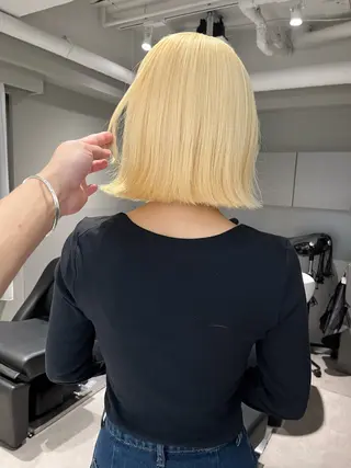 ショート ハイトーン/メンズ/ ボブ RINのヘアスタイル