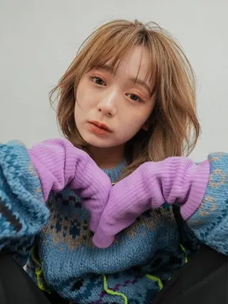 ミディアム パーマ gite カワムラナオキのヘアスタイル