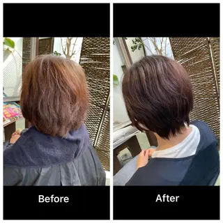 ショート カラー share salon　SCENA所属・堤太志 メンズパーマ特化のヘアスタイル