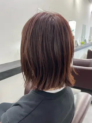 ミディアム カラー 森田 菜留美のヘアスタイル