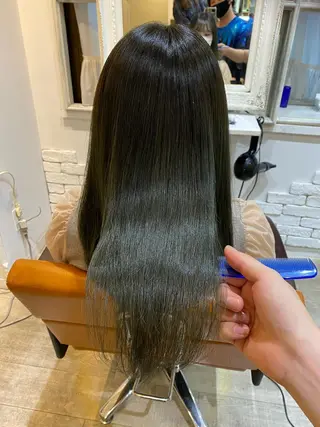 セミロング カラー 🌈艶髪人気№１🌈 newi池袋店⭐江口のヘアスタイル