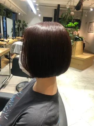 ショート カラー ✨髪質改善ストレート ×ミニボブ✨萩原　翼のヘアスタイル