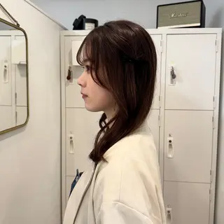 セミロング カラー canon/レイヤー /透明感カラーのヘアスタイル
