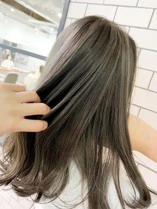 セミロング カラー ヘアアレンジ 指名支持率NO.1 スタイリストのヘアスタイル