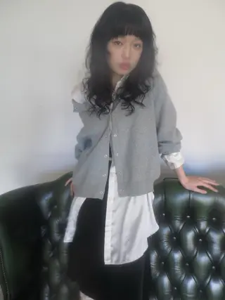 ロング カラー パーマ yuka カットモデル🌲†のヘアスタイル