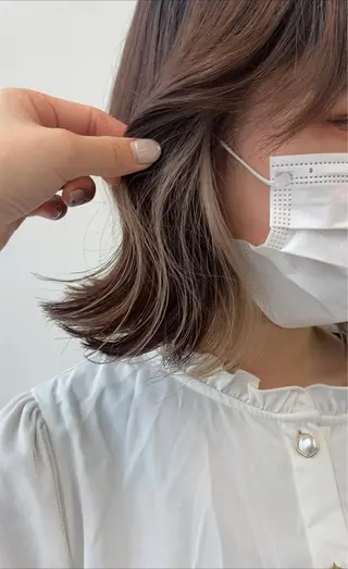 ミディアム 韓国レイヤー/ヘア カラー🎀ayamiのヘアスタイル