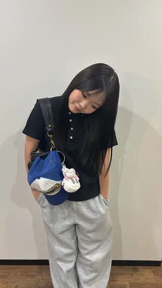 セミロング カラー 竹原 沙希のヘアスタイル