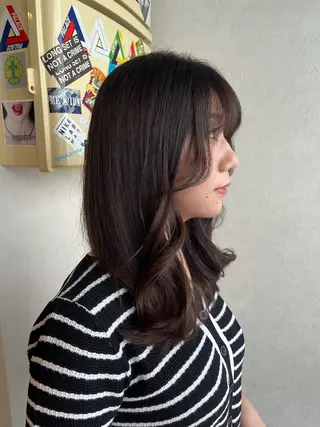 ロング カラー the OSCAR所属・韓国ヘアスタイリスト Harukaのヘアスタイル