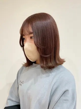 ミディアム ベージュカラー🧸/ 松崎/東区/田中理沙のヘアスタイル