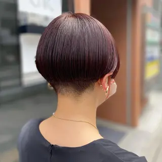 ショート YASU🍎CUT 赤系カラー/ヘアケアのヘアスタイル
