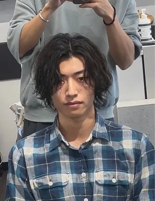 ミディアム パーマ メンズ 【メンズ特化】玉貞 健太のヘアスタイル