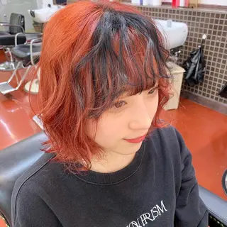 ミディアム カラー ピンクベージュ/新潟 万代/高橋桃葉🍑のヘアスタイル