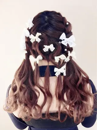 セミロング ヘアアレンジ Hair and Make Encourage所属・ヘアメイク エンカレッジのヘアスタイル