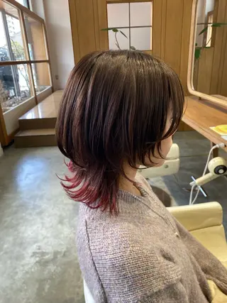 ミディアム カラー fulam所属・MIKU ／fulamのヘアスタイル