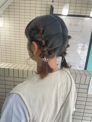 ミディアム ヘアアレンジ 小原 慧美のヘアスタイル
