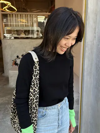 ミディアム カラー iru所属・mi kiのヘアスタイル