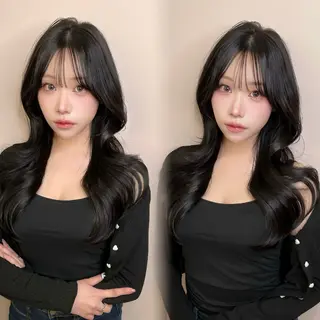 ロング カラー 韓国ハッシュカット/ 新宿/髪質改善/岡崎のヘアスタイル