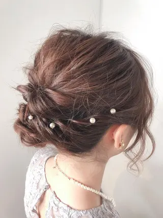 セミロング ヘアアレンジ 田中 アキオのヘアスタイル