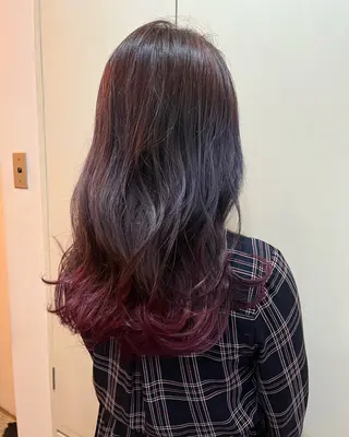 セミロング カラー ショートウルフ💚 レイヤー/井上翔のヘアスタイル