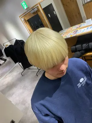 カラー メンズ メンズブリーチカラー /パーマ ごーた立川のヘアスタイル