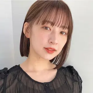 ミディアム カラー 🌱小顔ヘア/ボブ ミディアム/双葉🌱のヘアスタイル