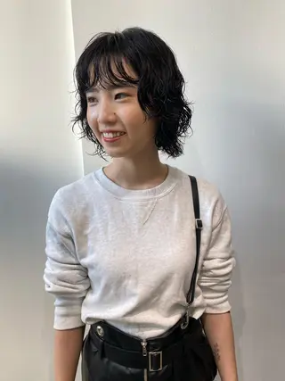 ミディアム パーマ ミディアムパーマ /癖毛パーマのヘアスタイル