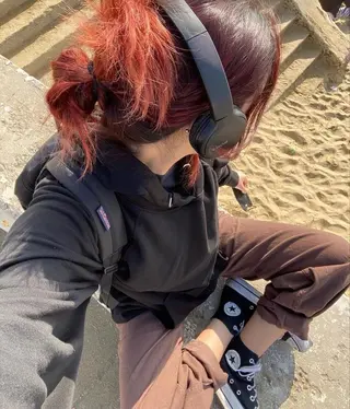 セミロング カラー minami🪷 暖色カラーのヘアスタイル