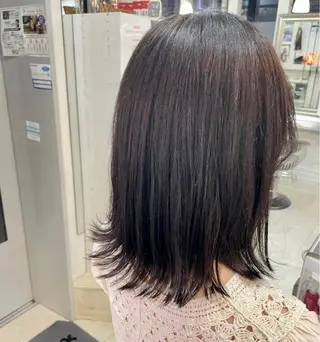ミディアム カラー 兒玉/透明感カラー 髪質改善のヘアスタイル