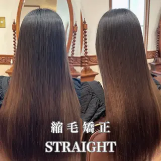 縮毛矯正/ レディースカラーのヘアスタイル