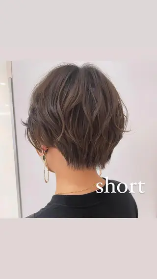 ショート ボブパーマ ♡ヨシカワハナコのヘアスタイル