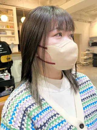 カラー 森田翔斗 顔周りレイヤーのヘアスタイル