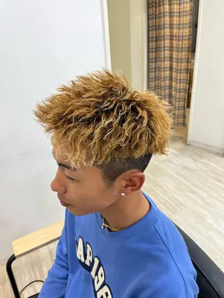 ショート パーマ メンズ Utata literie所属・嵯峨 大地/パーマ/ ハード系/特殊系のヘアスタイル