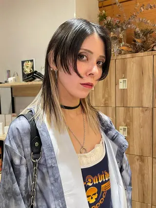 ミディアム カラー 似合わせ レイヤー須川のヘアスタイル