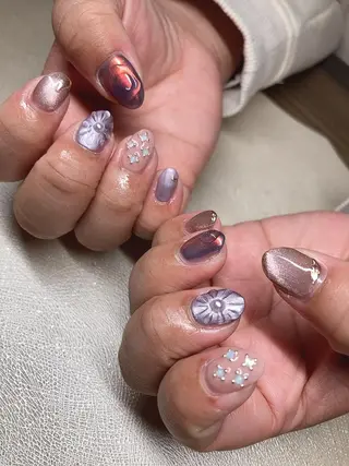 ネイル 𝐴𝑁𝑈𝐸 深爪育成専門サロンのネイルデザイン