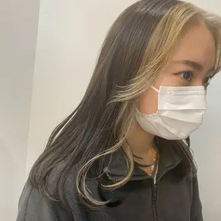 カラー 韓国風レイヤーカット 🍒サンジキ アカリのヘアスタイル