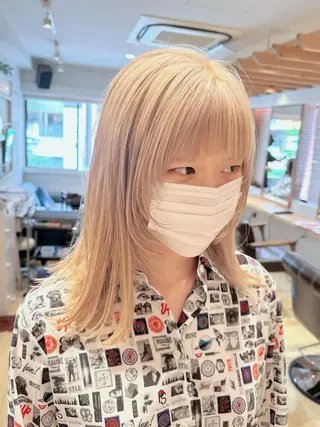 セミロング 新宿 木下拓哉のヘアスタイル