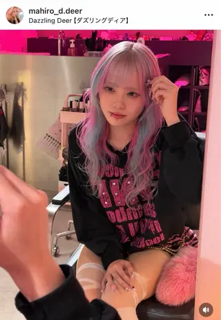 セミロング ブリーチカラー 特化/MAHIROのヘアスタイル