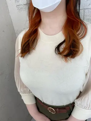 セミロング カラー Eleanor立川北口所属・🦋YUI 髪質改善 ブリーチ 着付け🦋のヘアスタイル