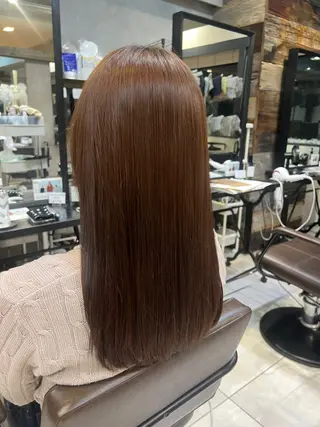 セミロング rioカット縮毛 矯正♡韓国レイヤーのヘアスタイル