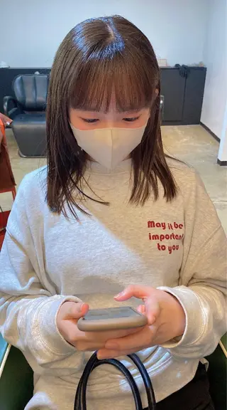 ミディアム カラー パーマ ヘアアレンジ メンズ キッズ ネイル マツエク・マツパ アイブロウ 広島/ボブ/レイヤー 🌿‬wakabaのヘアスタイル