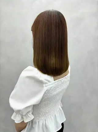 ミディアム lleno所属・Honami ⋆☽ 縮毛矯正モデル募集中のヘアスタイル
