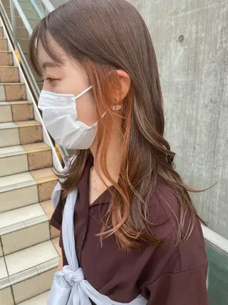 カラー 韓国レイヤー/髪質 改善/縮毛🤍吉田のヘアスタイル