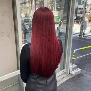 セミロング カラー 大人っぽ♡上品な暖色 ♡ブリーチなし♡のヘアスタイル