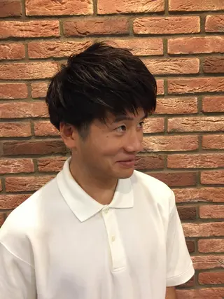ショート パーマ 赤坂barber 古澤慶一郎【モテ髪】のヘアスタイル