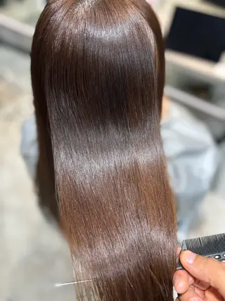 セミロング 艶髪酸性ストレート /髪質改善/寺田警二のヘアスタイル