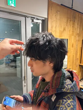 パーマ メンズ みつけ／メンズカット メンズパーマ🦔のヘアスタイル
