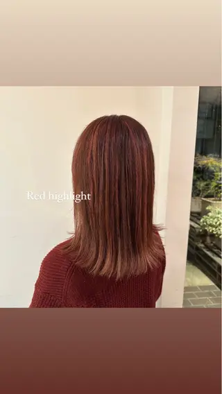 ミディアム カラー ヘアアレンジ 飯島 美海のヘアスタイル