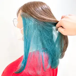 セミロング カラー 縮毛矯正/髪質改善 /韓国風　山川春輝のヘアスタイル