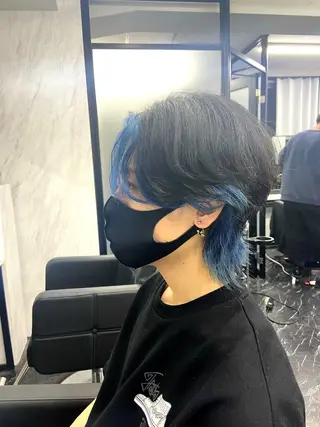 ミディアム カラー メンズ ミルボンAujua認定サロン Ria OSAKA 梅田所属・メンズ、エクステ特化 Ryuのヘアスタイル