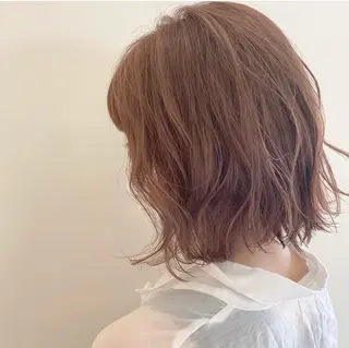 カラー すぎもと さき⚡️ 朝ラク・*パーマのヘアスタイル